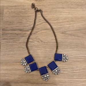 J. Crew Royal Blue and Gold Necklace